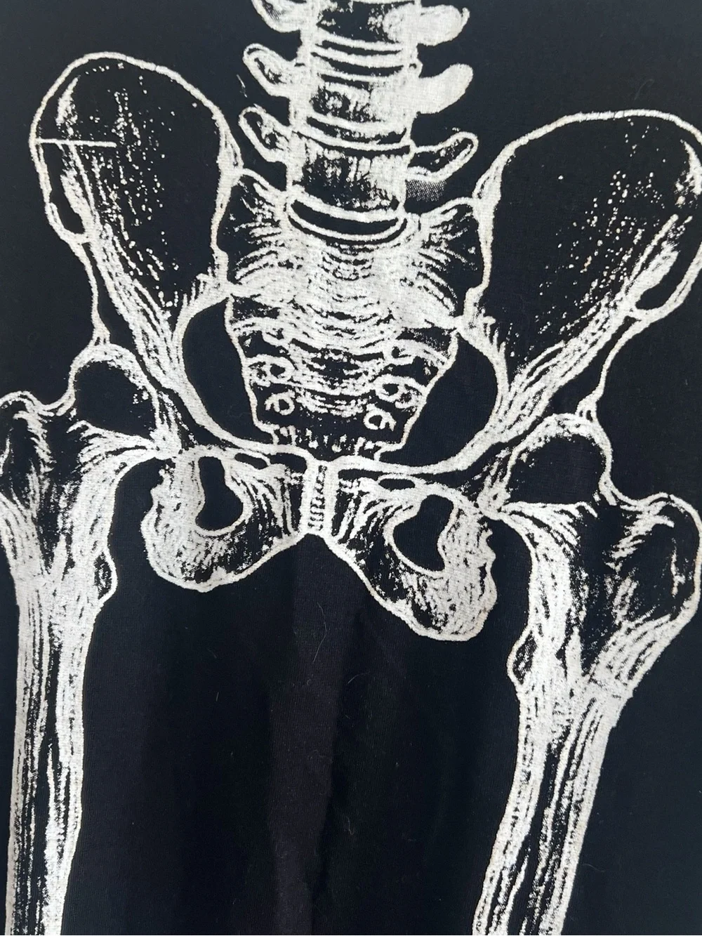 Iron Fist Black Skull Pelvis Graphic Pencil Skirt - Picture 2 of 4